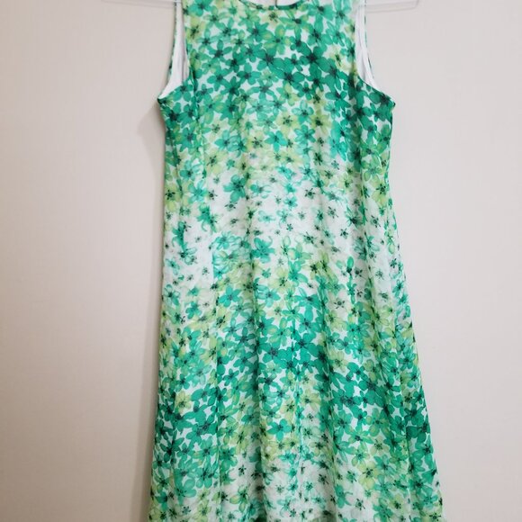 Green Floral Calvin Klein Women's Dress size 4 - Picture 2 of 4